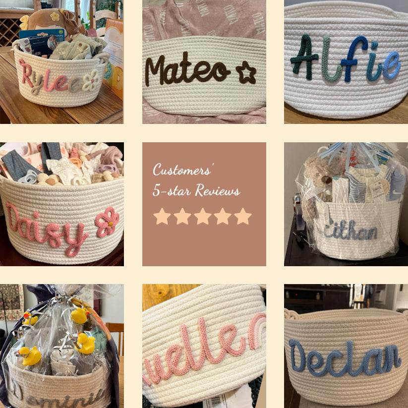 Personalized Baby Name Basket