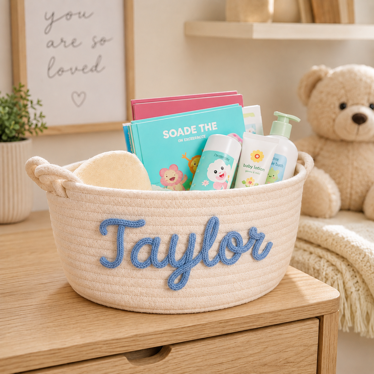 Personalized Baby Name Basket
