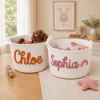 Personalized Baby Name Basket