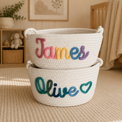 Personalized Baby Name Basket