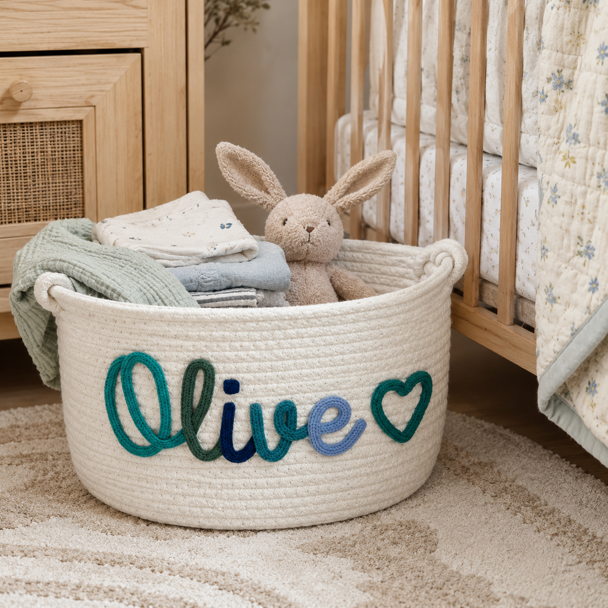 Personalized Baby Name Basket