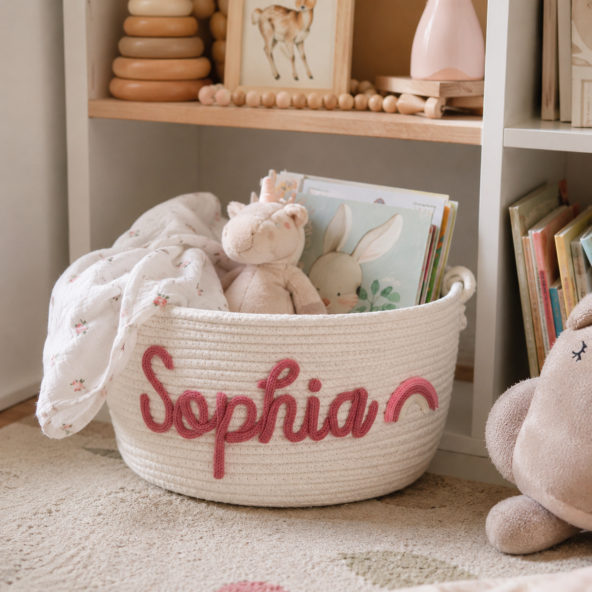 Personalized Baby Name Basket