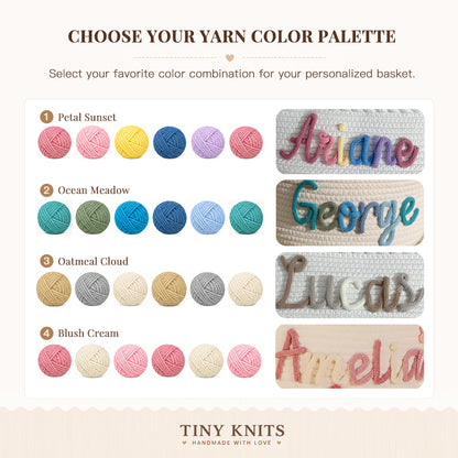 Multicolor Baby Name Basket
