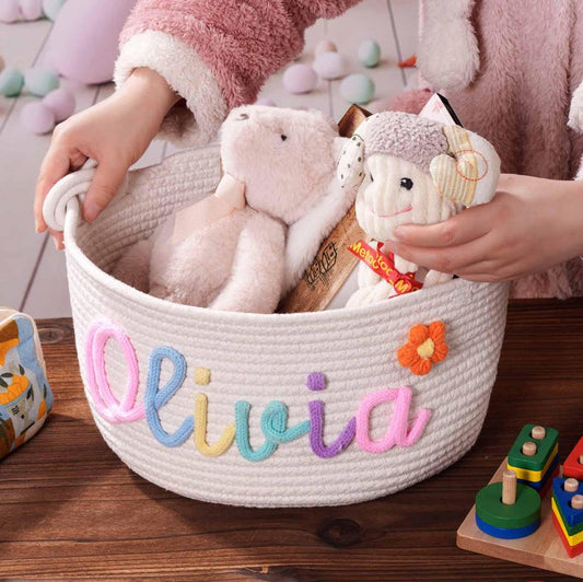 Multicolor Baby Name Basket